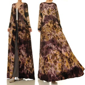 Tie Dye Duster Cardigan | Tie Dye Maxi Cardigan | Tie Dye Dress | Tie Dye Kimono | Boho Kimono Hippie Cardigan | Tie Dye Robe 6589