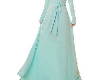 light blue dress modest