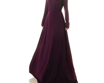 purple maxi dresses for weddings