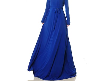 long blue frock