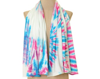 Tie Dye Schal | Tie Dye Schal | Tie Dye Wrap | Jersey Schal | Batik Sarong | Boho Schal | Tie Dye Wandteppich | Stranddecke S-288/289