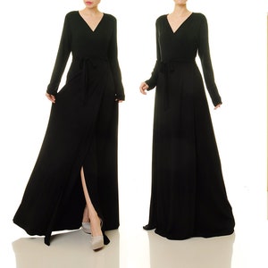 wrap evening dress