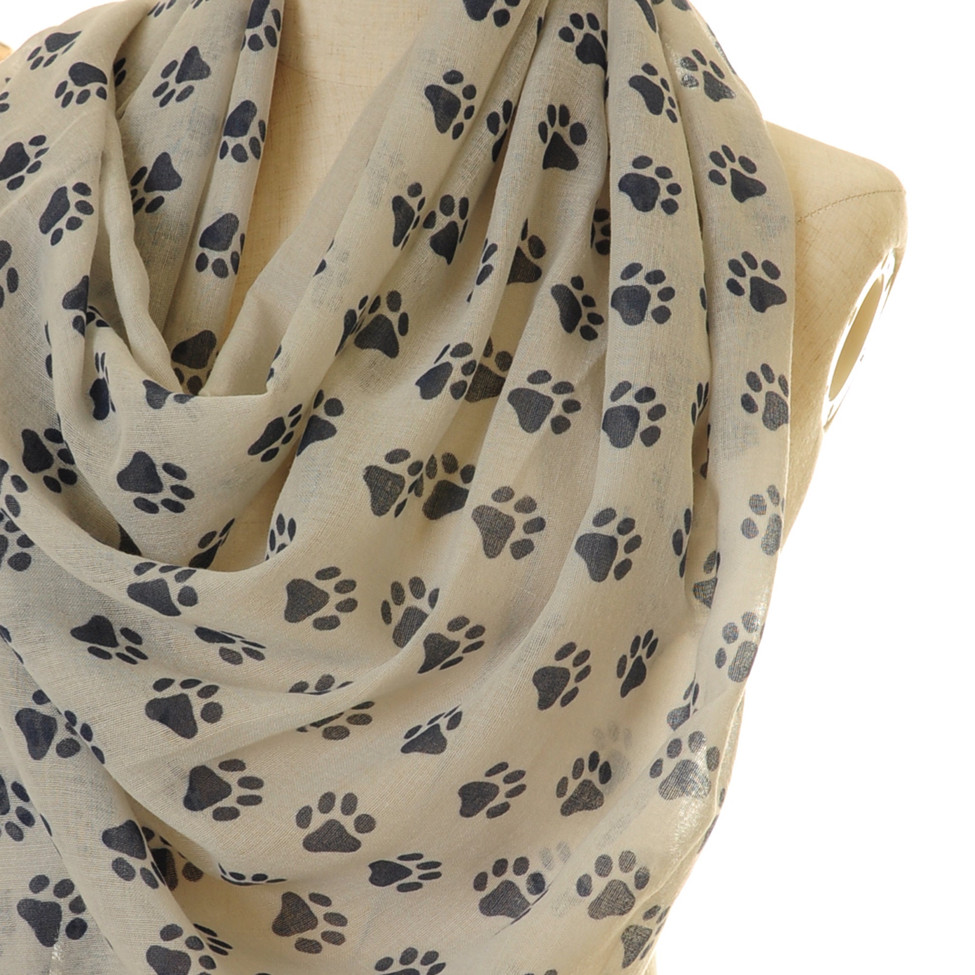 Dog Paw Scarf Paw Print Scarf Dog Print Scarf Pet Scarf Etsy