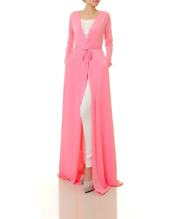pink cardigan duster