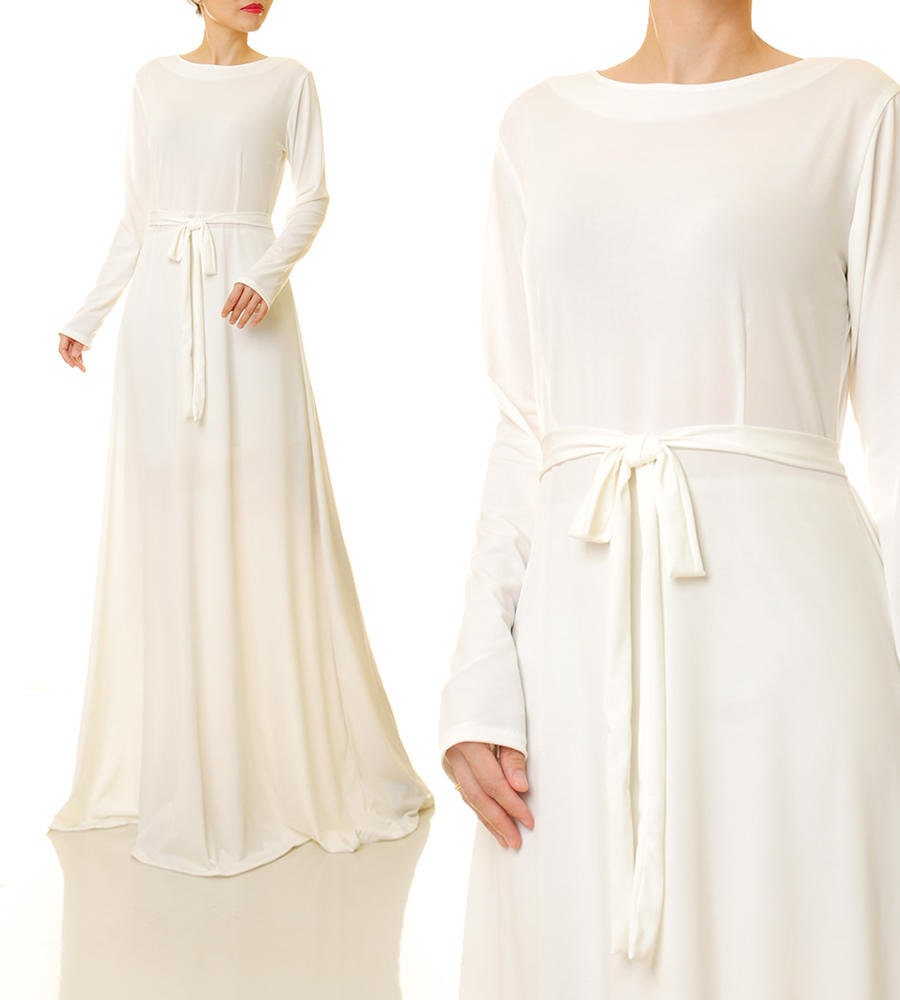 long white maxi dress