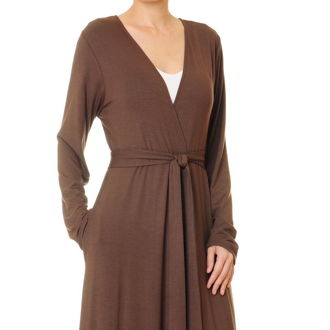 Cartagan Robe CLEARANCE 40%!! Brown Duster Cardigan Robe: Open-style Kimono Dressing ...