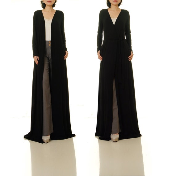 long black duster cardigan