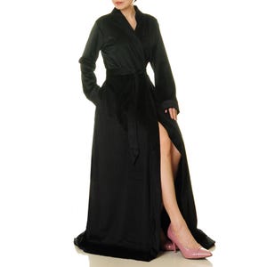 knee length dresses for ladies Women's Longline Velour Dressing Gown main image 0