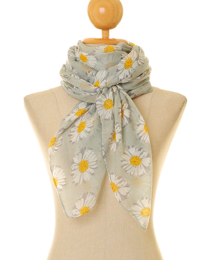 Daisy Scarf Daisy Infinity Scarf Flower Scarf Floral Etsy