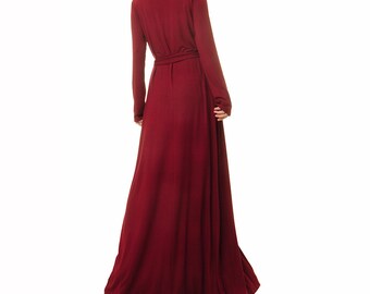 long sleeve fall casual dress PRETTYGARDEN Women Fall Long Sleeve Smocked Maxi Dress Casual Square N