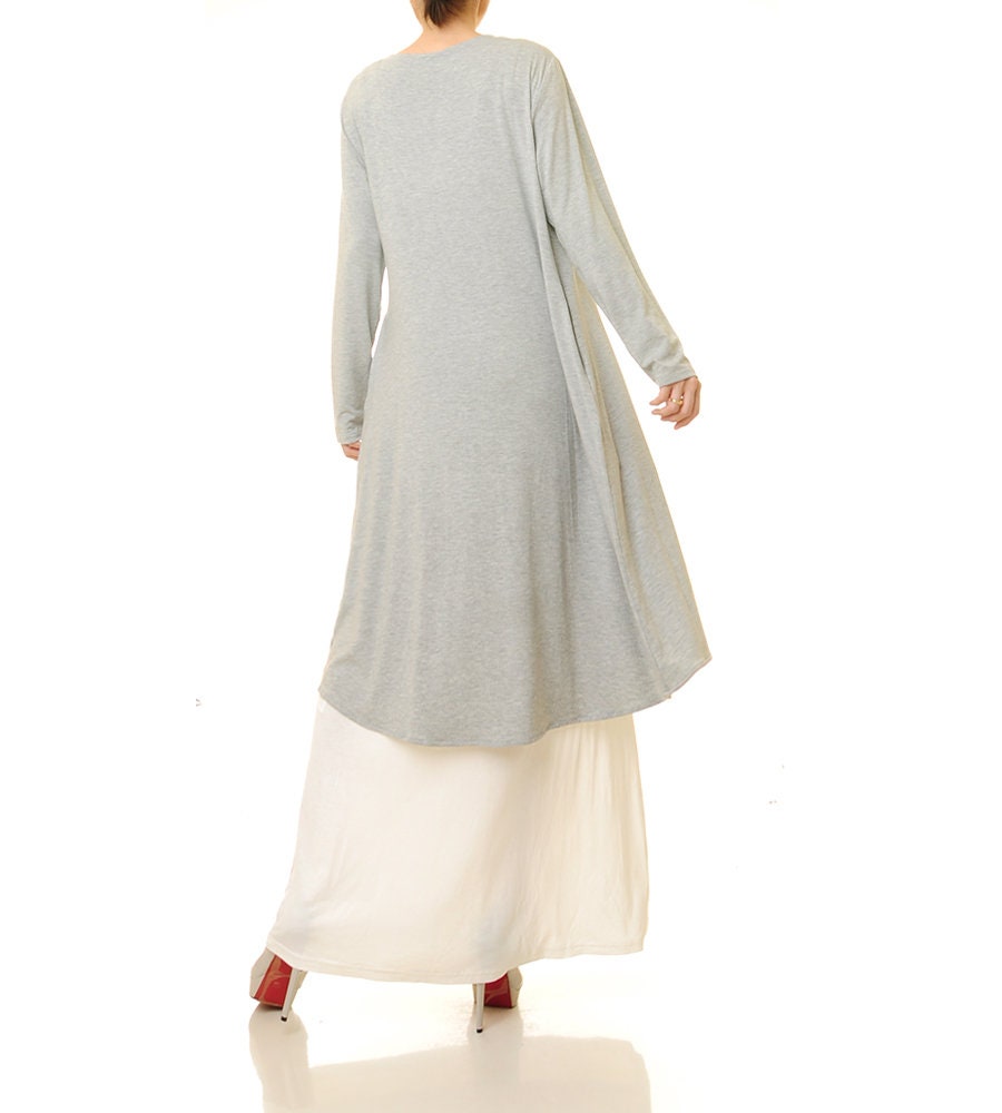 grey duster cardigan