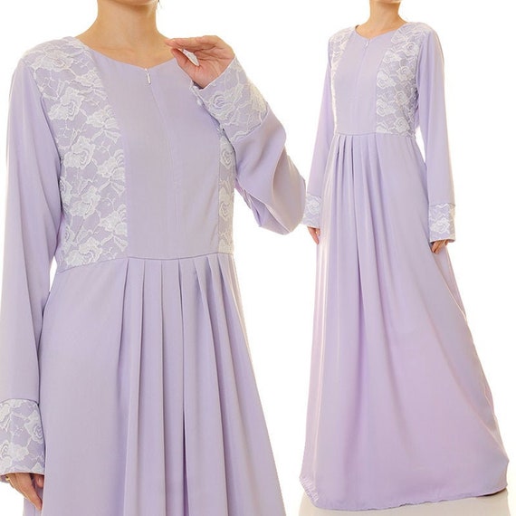 lavender long sleeve maxi dress