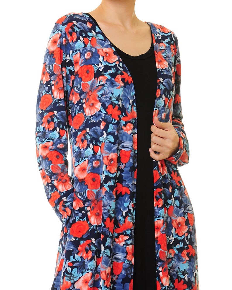 floral duster cardigan