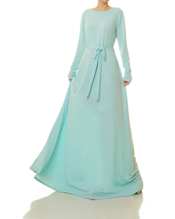 powder blue maxi dress