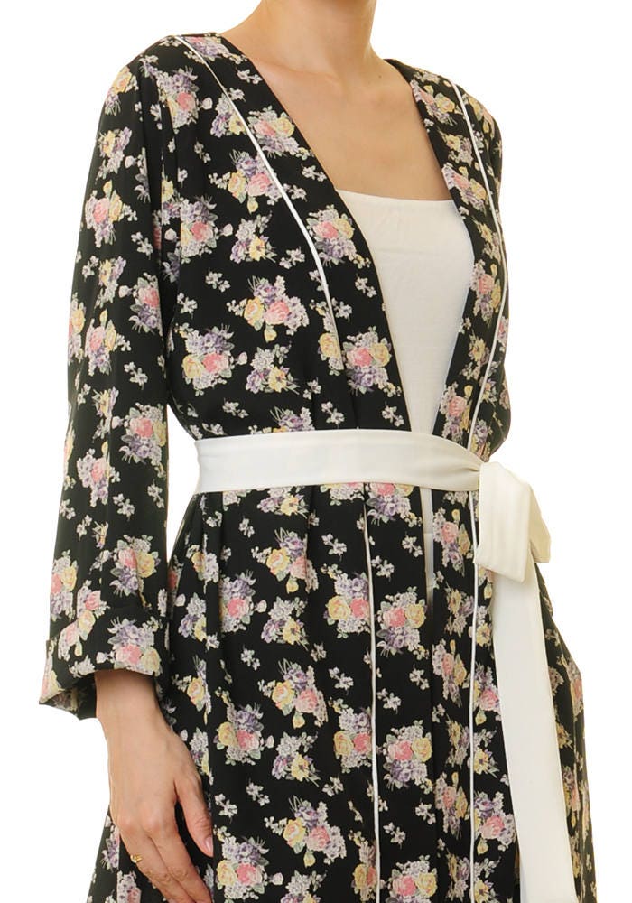 Floral Kimono Cardigan Women Duster Jacket Floral Etsy