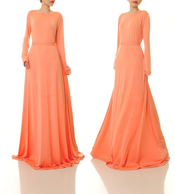 orange dress maxi