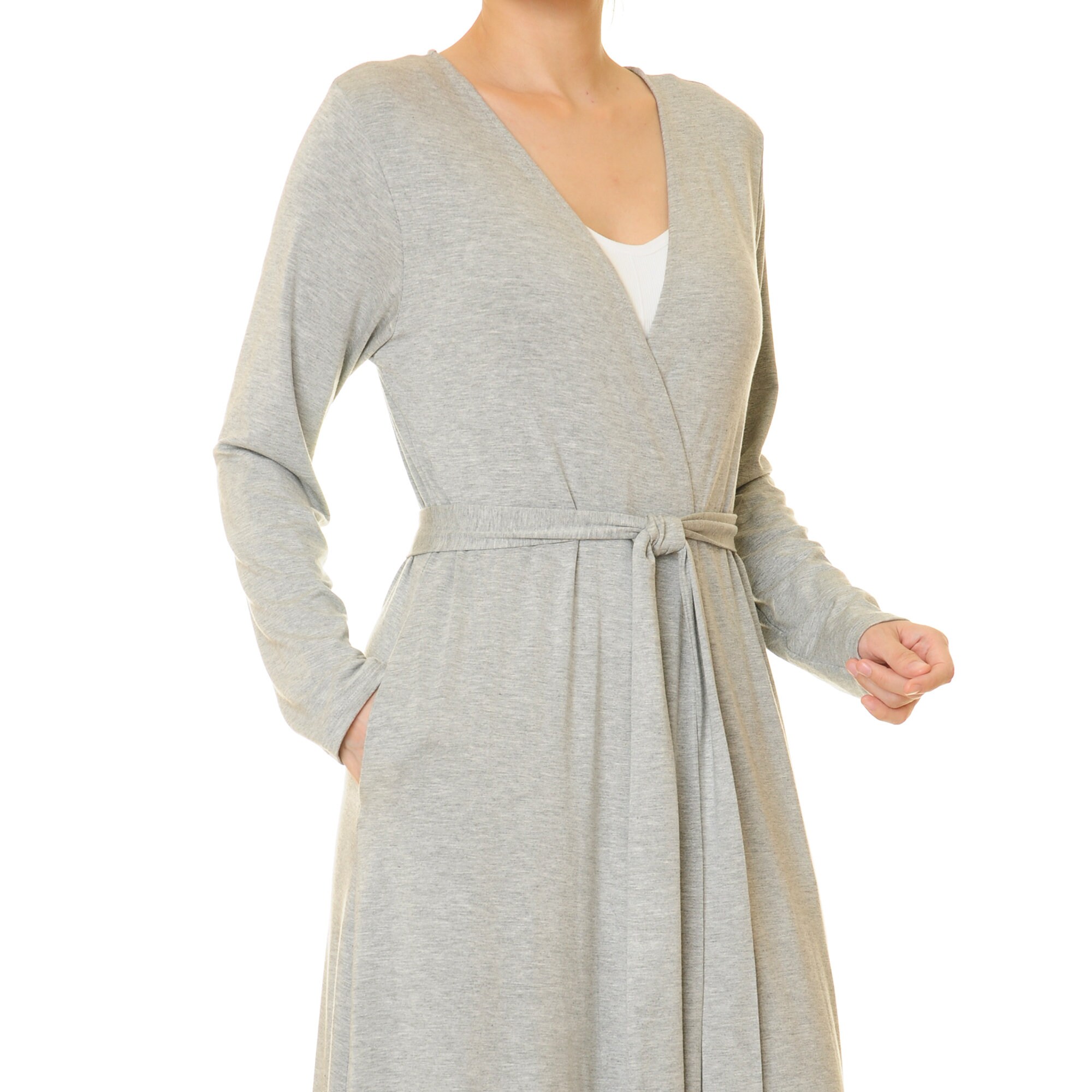 Light Gray Maxi Cardigan Women Long Sleeve Knit Cardigan Etsy
