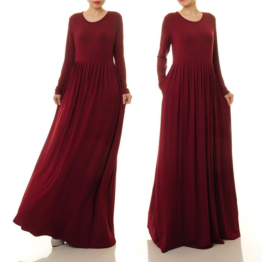 fitted lace wedding dress Bodycon Long Sleeve Maternity Dress Dark Grey / X-Large main image 0