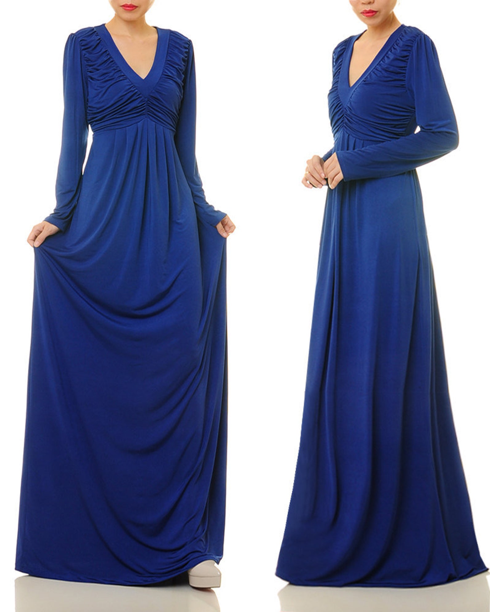 Royal Blue Maxi Dress Royal Blue Abaya Maxi Dress Long - Etsy