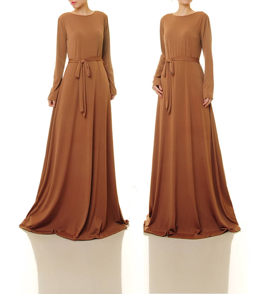 long brown dress