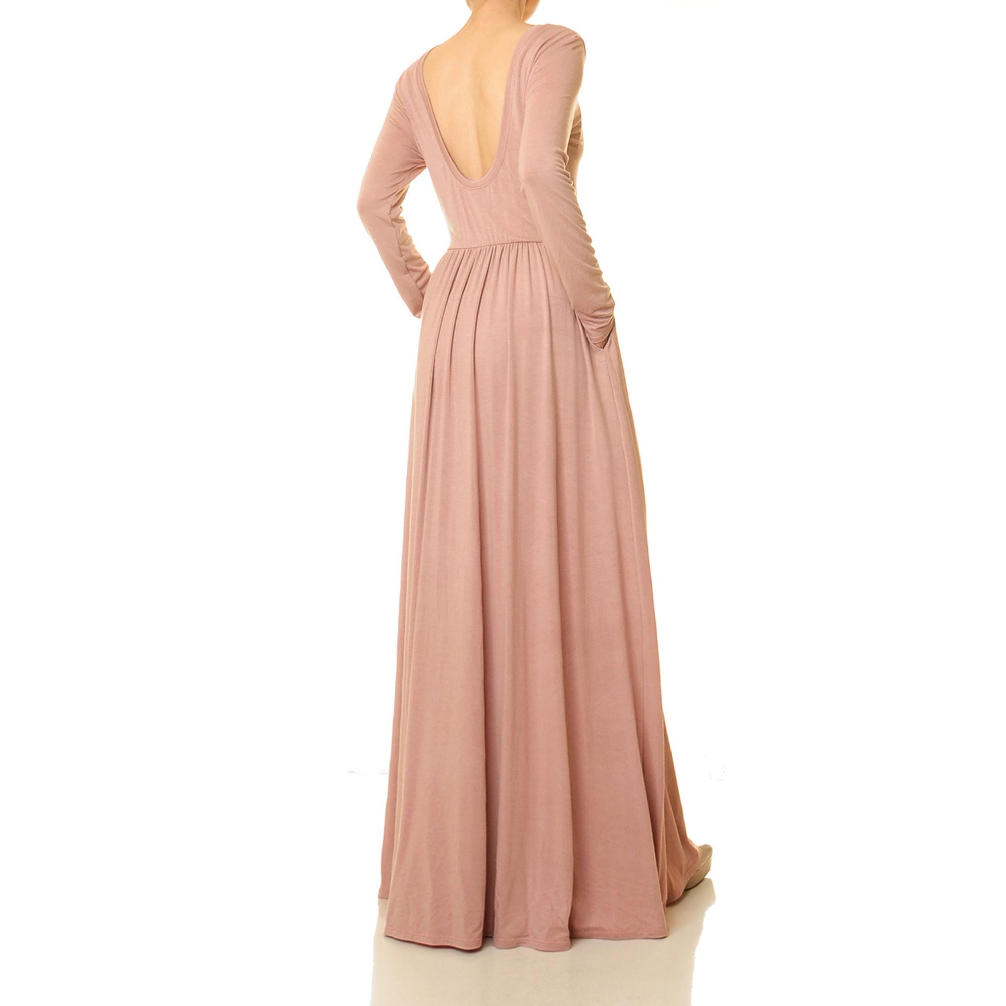 overdue flair ♥ LOW WAIST CONTRAST MAXI DRESS /追跡付 LOW WAIST CONTRAST MAXI DRESS_NAVY/LIGHT BLUE - overdueflair