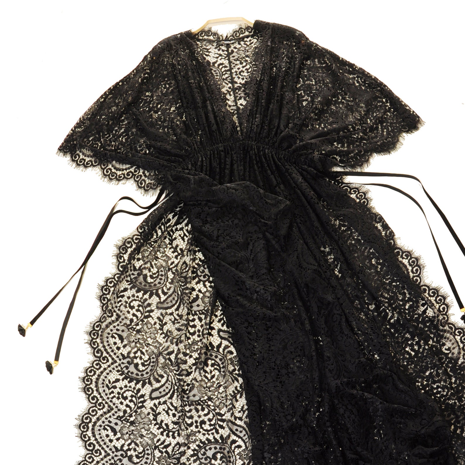 black lace kaftan