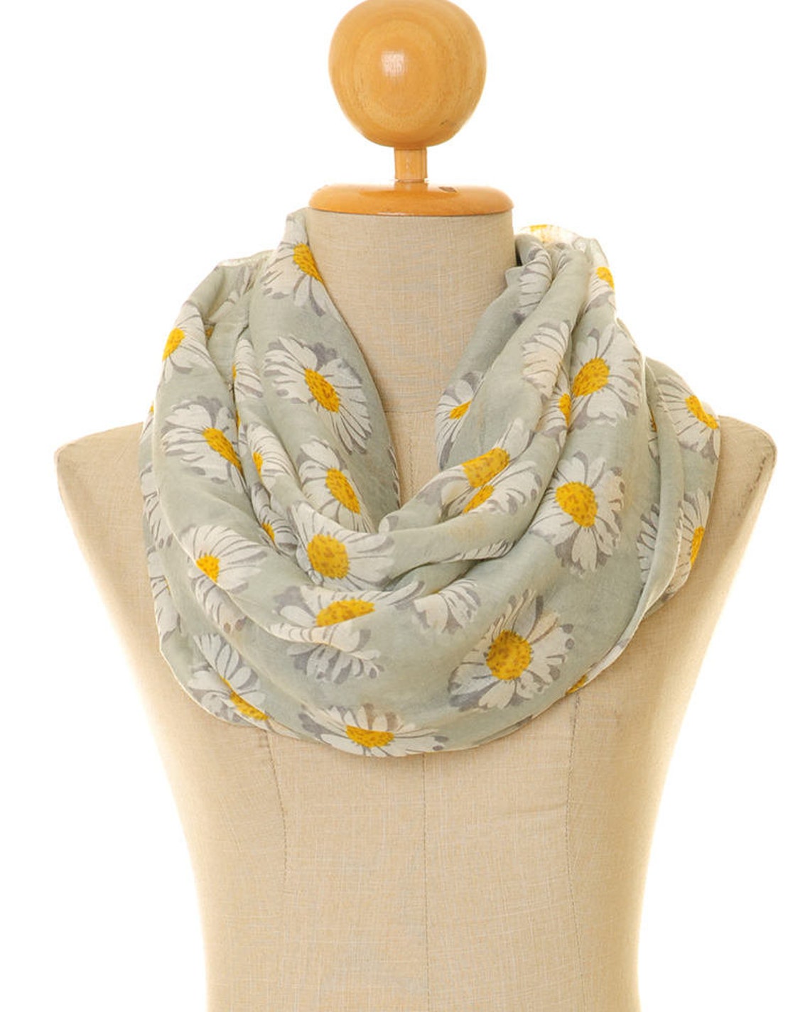 Daisy Scarf Daisy Infinity Scarf Flower Scarf Floral Etsy