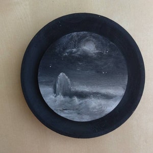 Entombed Black and White Dark art wood