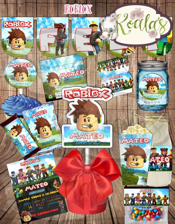 Kit Imprimible Y Editable Roblox Videojuego Diy Edita Etsy - kit imprimible y editable roblox videojuego diy edita imprime decora y a celebrar