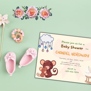 Bundle of Joy Baby Shower Invitation Card-Baby Shower-Invitation Card-Digital Download-Editable-Printable