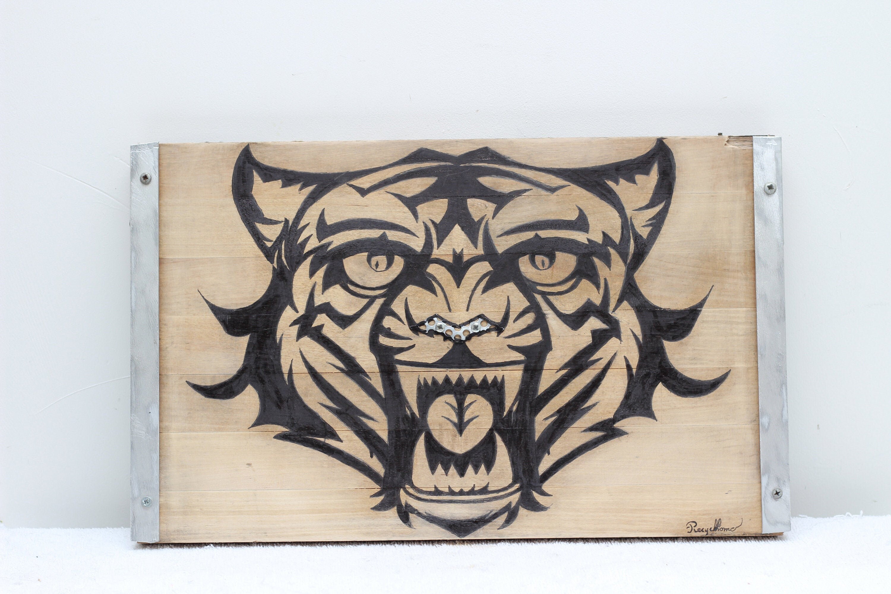 Tableau Colère Du Tigre By Recyclhome