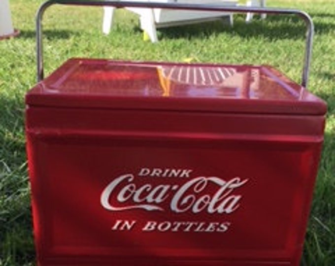 Antique Coca Cola Ice Chest 1950s Etsy