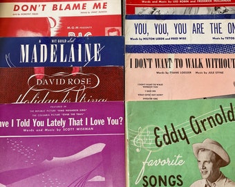 Vintage Collectors Music Sheets