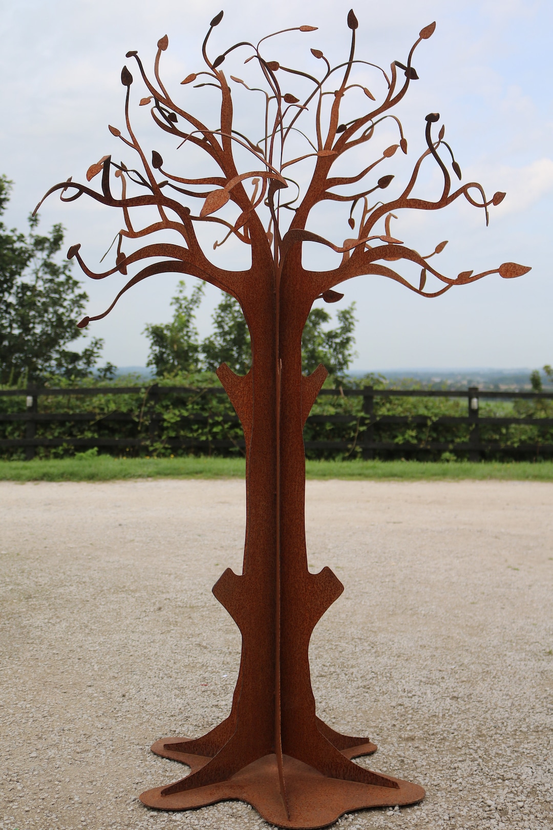 Corten/weathering Steel Tree Sculpture, British Made Bespoke Outdoor