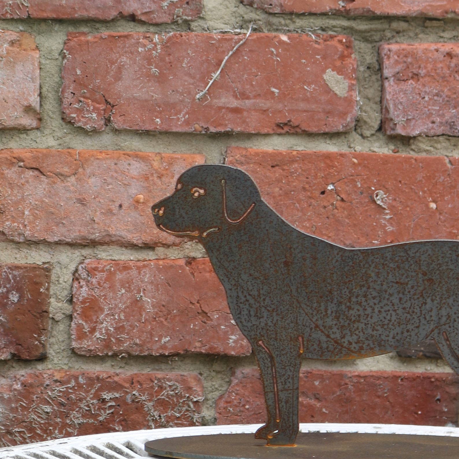 Rusty Metal Standing Labrador Outdoor and Garden Gift - Etsy UK