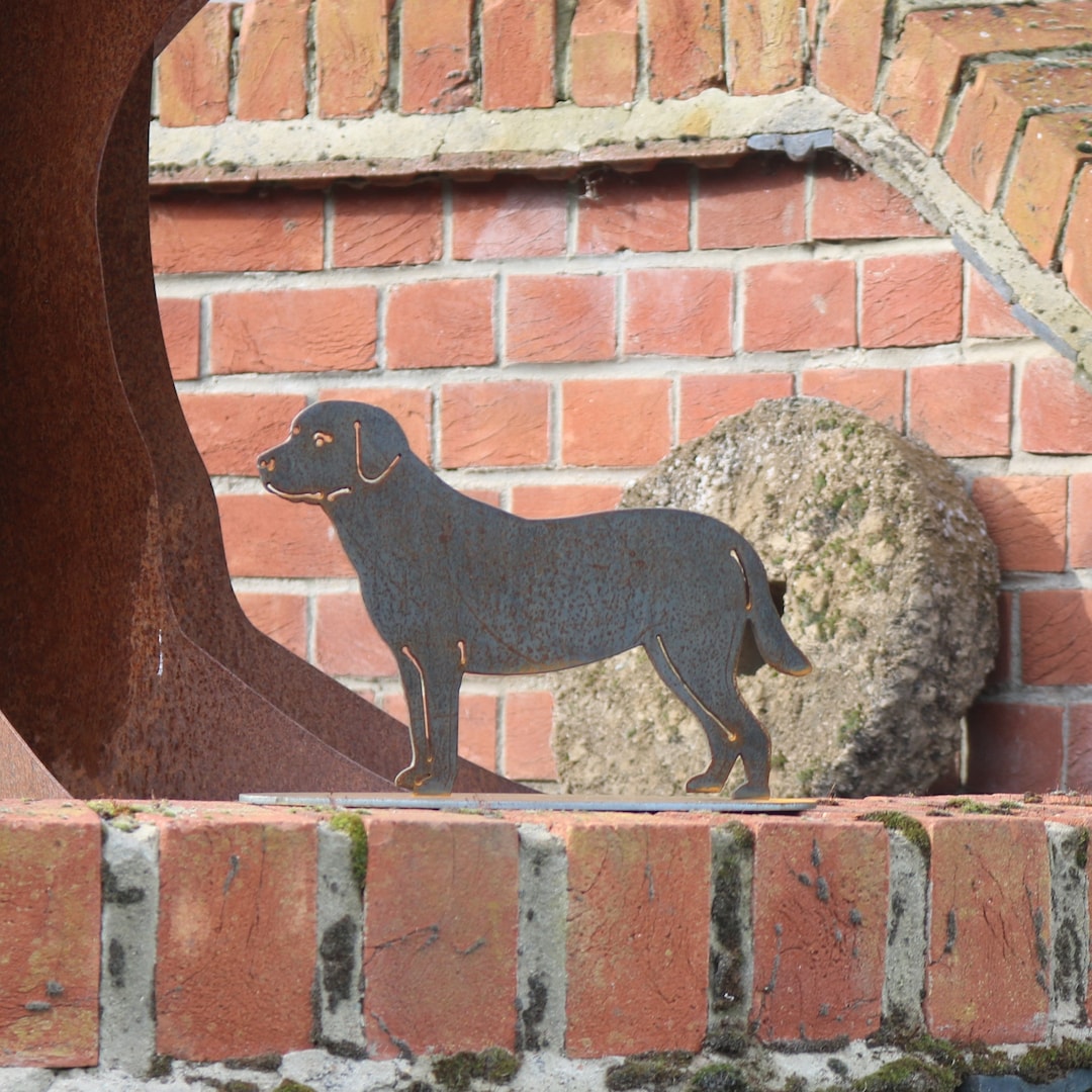 Rusty Metal Standing Labrador Outdoor and Garden Gift, Labrador Gift ...