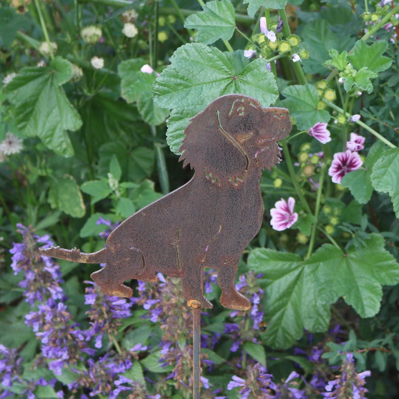 Rusty metal working cocker spaniel dog outdoor and garden gift, cocker spaniel garden art afbeelding 2