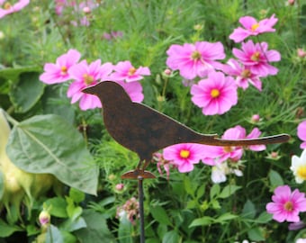 Rusty Metal Magpie Garden Decoration, British Made