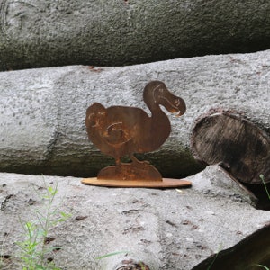 Rusty metal dodo outdoor and garden gift, rusty metal dodo statue