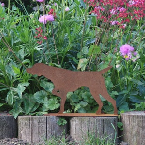 Rusty metal pointer, hungarian vizsla, outdoor and garden dog gift, dog home decor gift, memorial image 3