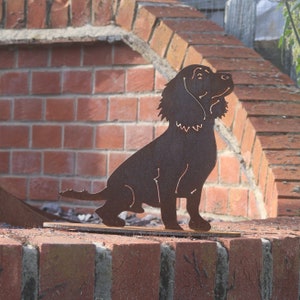 Working cocker spaniel rusty metal outdoor and garden gift, working cocker spaniel decoration