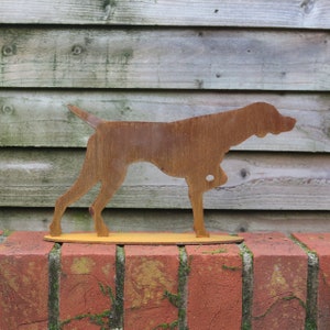 Rusty metal pointer, hungarian vizsla, outdoor and garden dog gift, dog home decor gift, memorial image 2