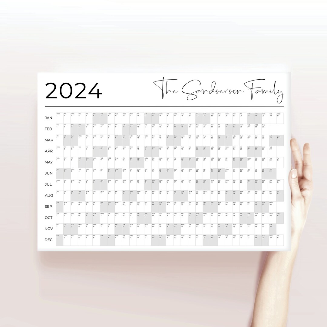 PRINTED 2024 Family Planner 2024 Family Year Planner 2024 Family