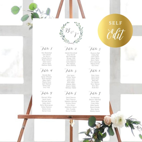 Wedding Seating Chart Design