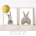 PRINTED Posters | Set of 2 Bunny Prints, Rabbit Wall Art, Bunny Picture, Animal Print - Home, Bedroom & Nursery Print - A1, A2, A3, A4 | UK 