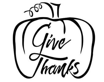 Give Thanks Pumpkin SVG