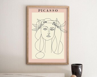 Pablo Picasso, Art Exhibition, Poster, Digital Download, Print, French Vintage, Poster Multicolour, Minimalist, Wall Art, Retro Art, Cubism