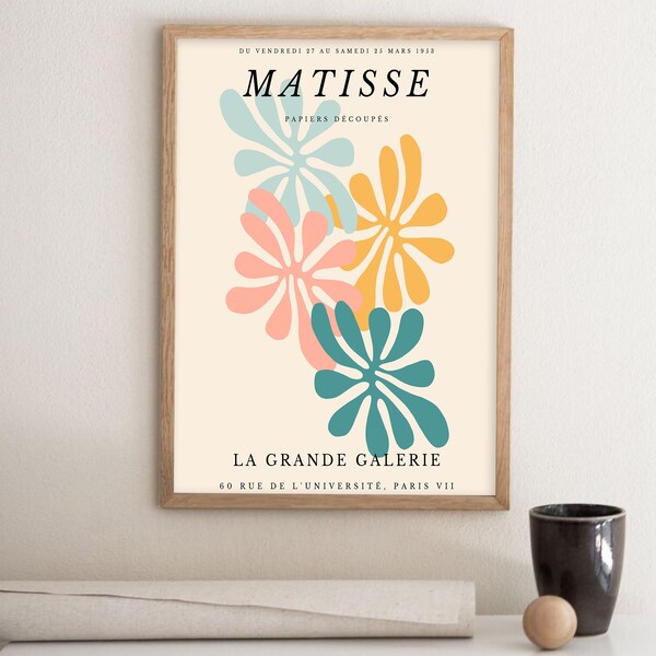 Matisse Exhibition Poster Digital Download, Matisse Print Downloadable, Matisse Poster Digital Print, Downloadable Print, Wall Art Printable