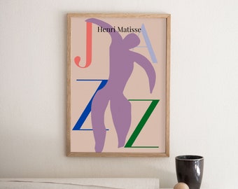 Downloadable Prints, Matisse Jazz Poster, Matisse Print, Matisse Pastel Print, Matisse Pink, Matisse Art Print Pink, French Art Exhibition