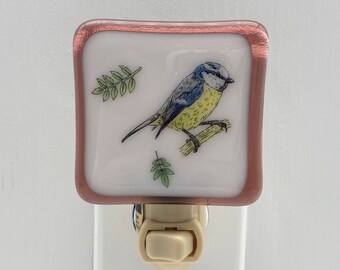 Song Bird Night light wall plug in, bird watcher lover, backyard visitor, song, tweet, house warming, beautiful gift